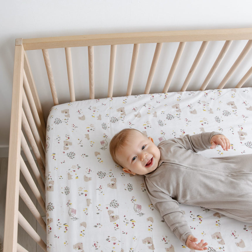 Drap Contour pour Lit de Bébé - Ours-Perlimpinpin-PER-L2026C-OU-CLÉMENT