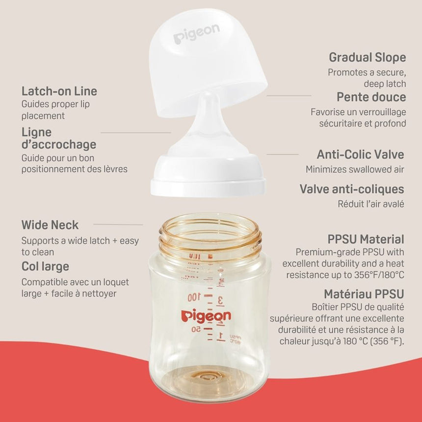 Biberon PPSU 5oz 0m+ Tétine SS-Pigeon-PIG-PG81053-CLÉMENT