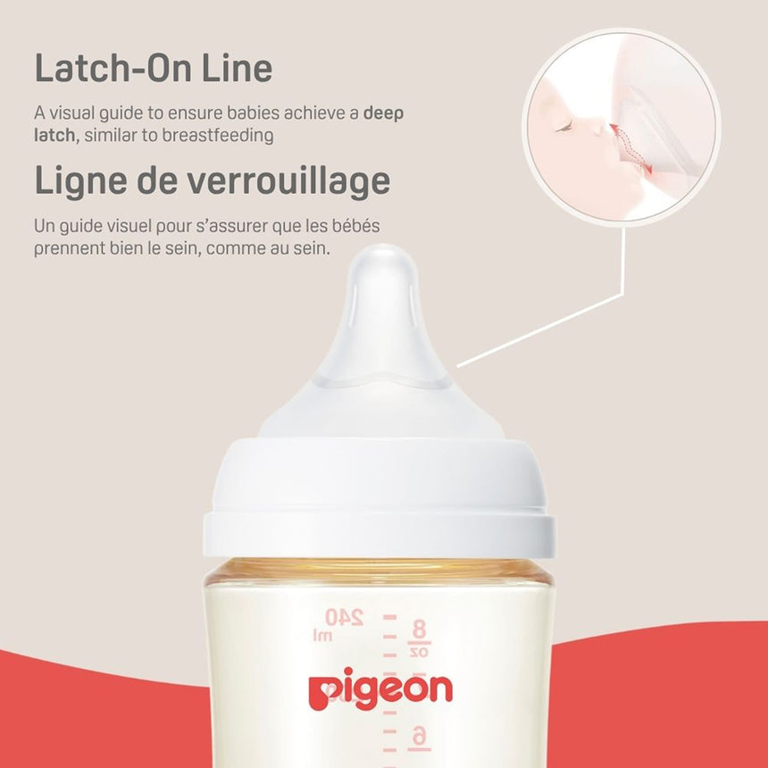 Biberon PPSU 8oz 3m+ Tétine M-Pigeon-PIG-PG81054-CLÉMENT