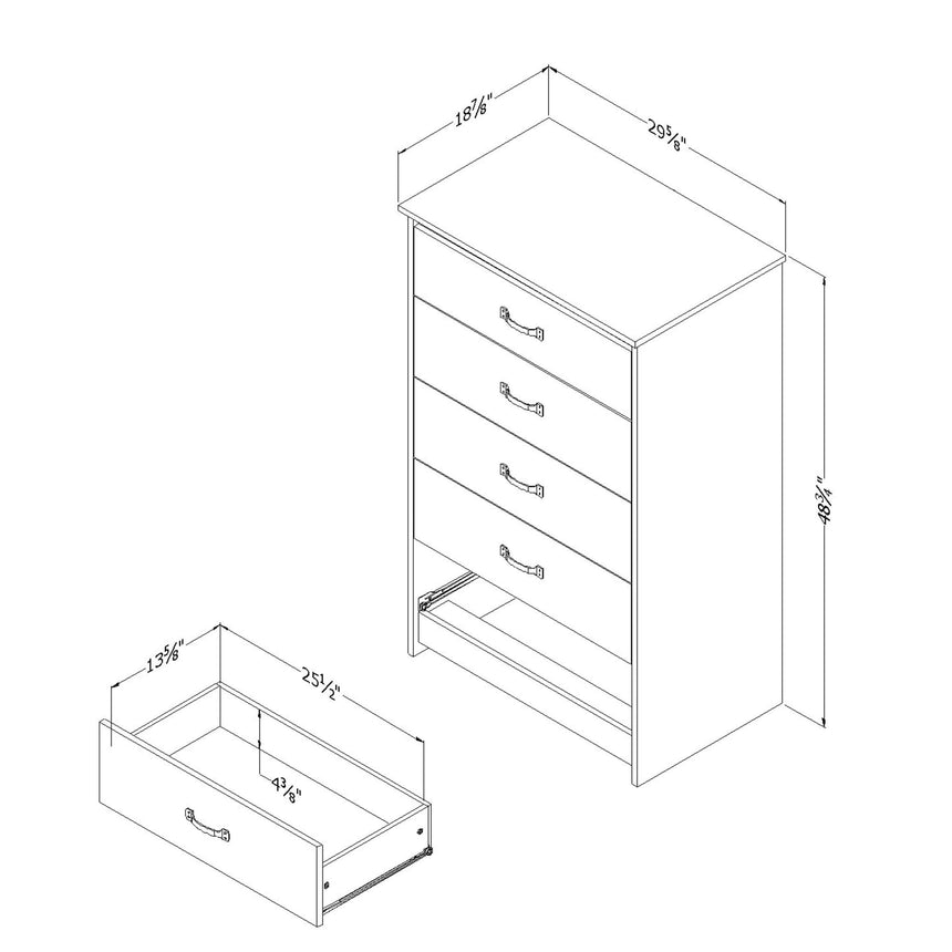 5-Drawer Chest - Tassio Gray Oak