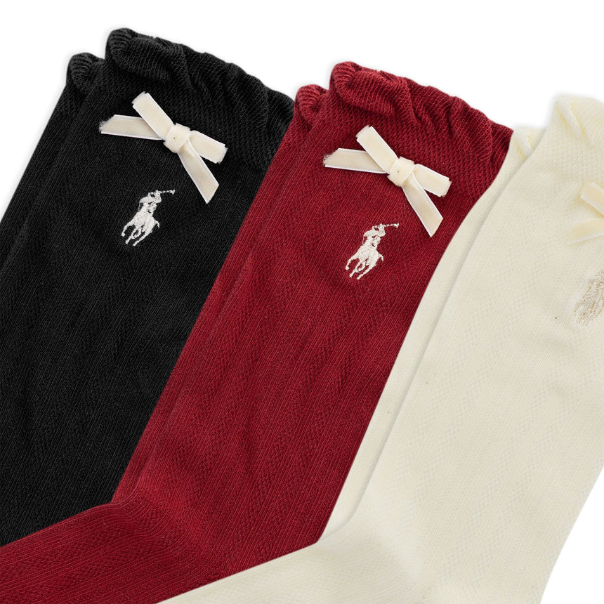 Ensemble de 3 paires de chaussettes pointelle - Pointures 4 à 11-Polo Ralph Lauren-RLB-G42320GPK-CLÉMENT
