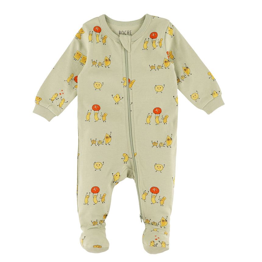 Pyjama Pâtes Prématuré-30mois-Roche Ciseaux-Sauge-Prématuré-ROO-PC59168-CLÉMENT