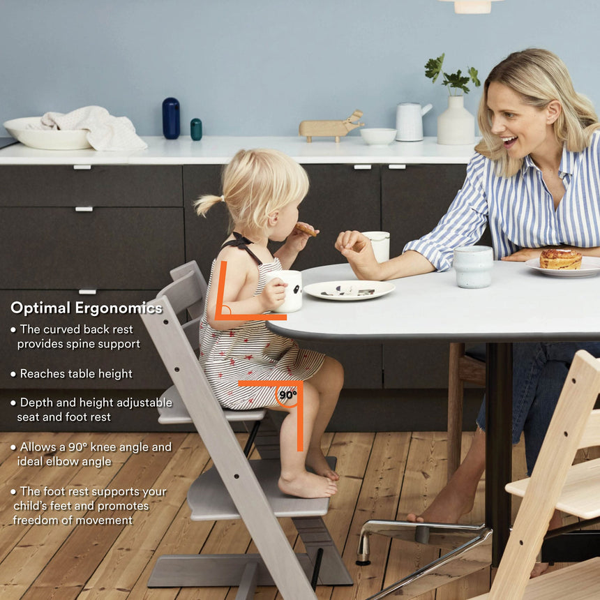 Chaise Haute Tripp Trapp® V2 + Coussin Gris avec Cabaret Stokke® Noir - Brun Chaud-Stokke-SKK-706800-CLÉMENT