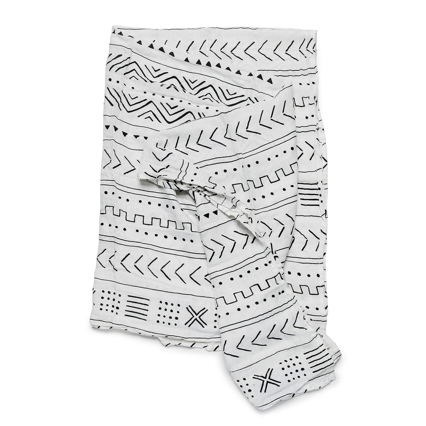 White Mudcloth Swaddle