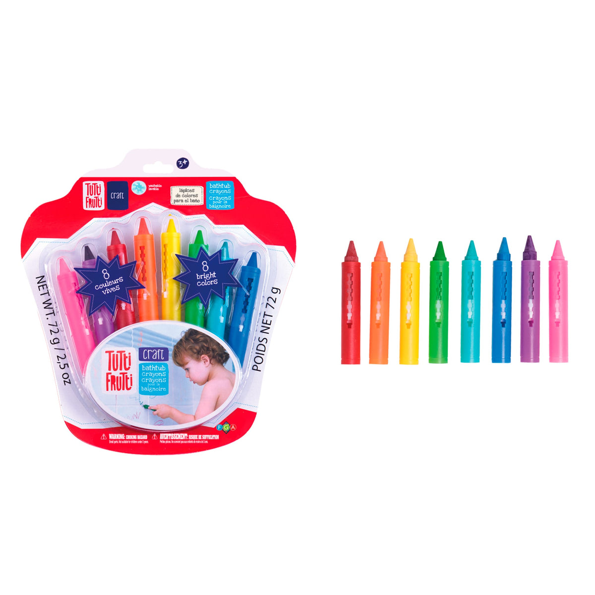 Crayons pour le Bain (8) - Tutti Frutti – CLÉMENT Crayons pour le Bain (8) - Tutti Frutti – CLÉMENT