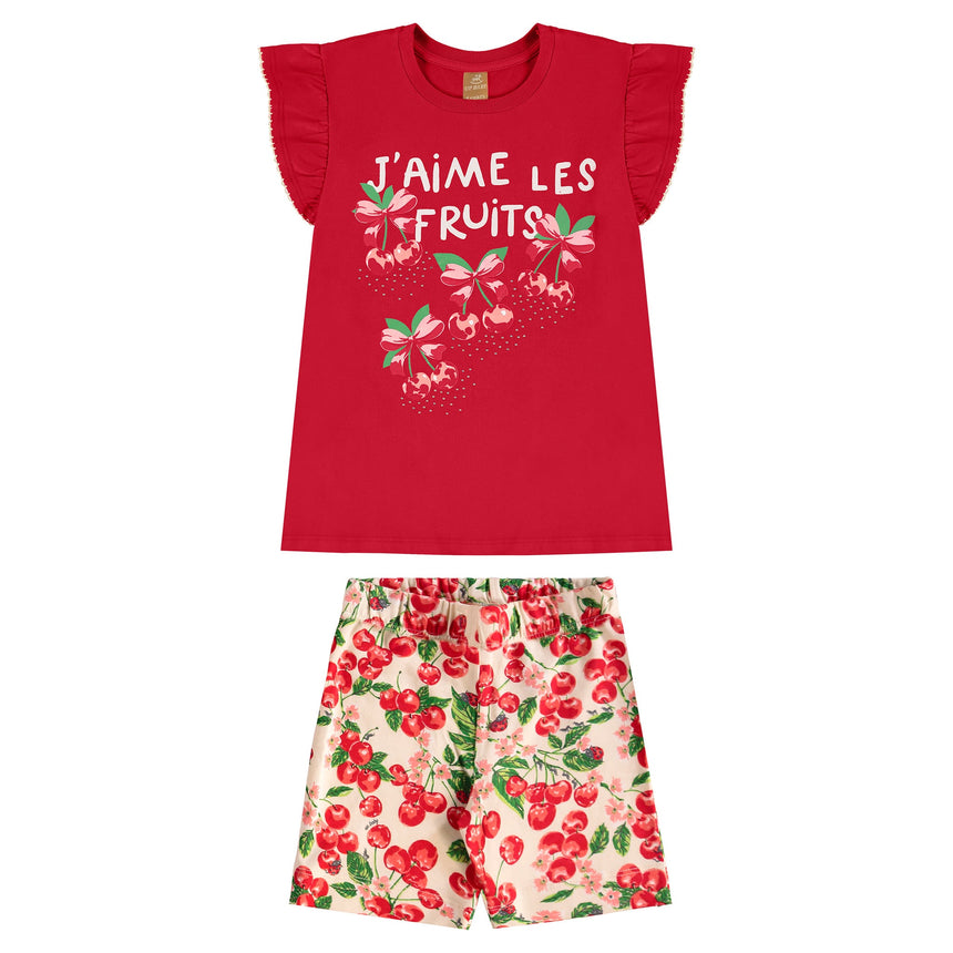 Ensemble Deux Pièces J'aime Les Fruits 2-8ans-Up Baby-Rouge-2-UPB-46300-191763-CLÉMENT