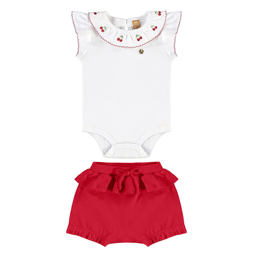 Ensemble Deux Pièces Cerises 3-24mois-Up Baby-Blanc-3-6 m-UPB-46549-000101-CLÉMENT
