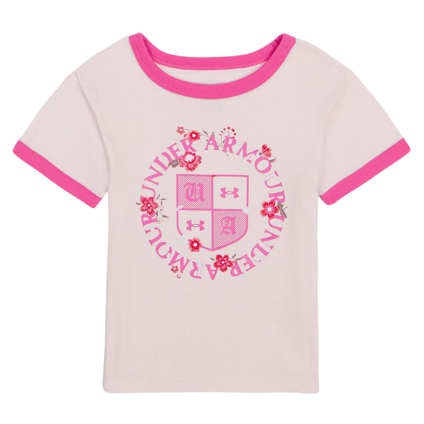 T-shirt Crest 4-6x-Under Armour-Rose-4-UR2-25UAFJA03R-CLÉMENT
