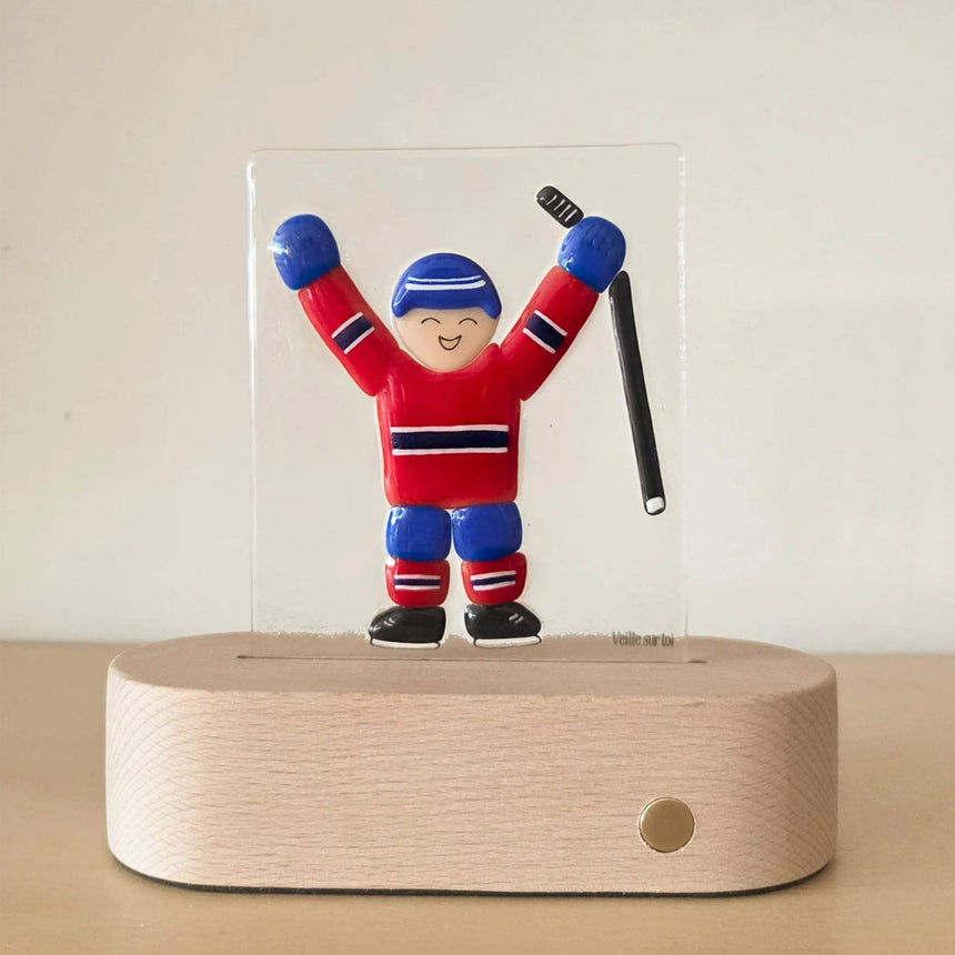 Lampe de Table - Joueur de Hockey-Veille sur Toi-VST-LT-015-00-CLÉMENT