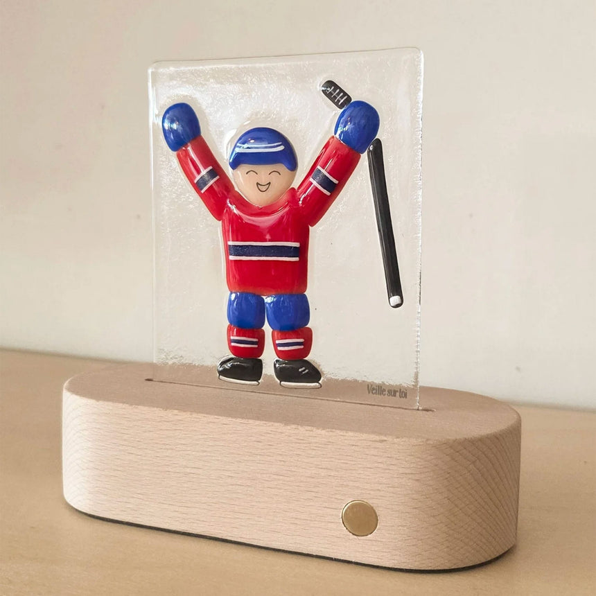 Lampe de Table - Joueur de Hockey-Veille sur Toi-VST-LT-015-00-CLÉMENT