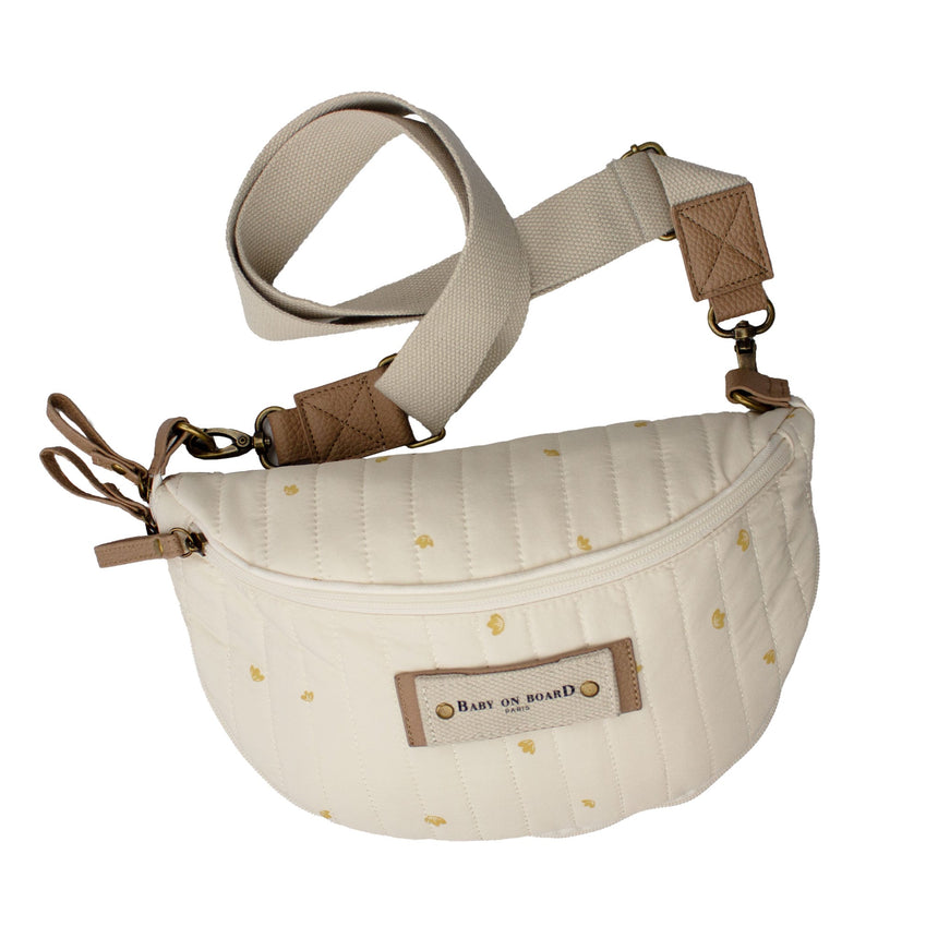 Sac à Langer Banane Avec Bandoulière Armelle - Beige-Baby on board-YND-BOB-2202-CLÉMENT