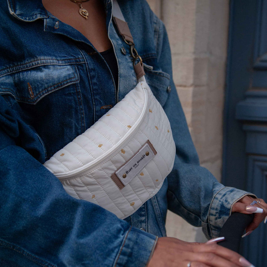 Sac à Langer Banane Avec Bandoulière Armelle - Beige-Baby on board-YND-BOB-2202-CLÉMENT