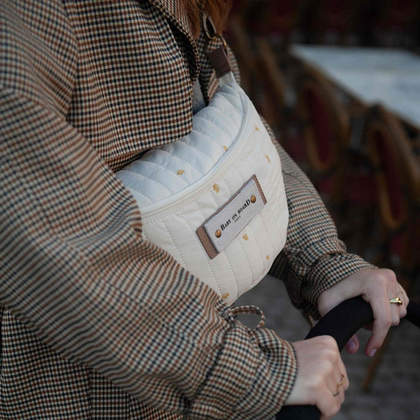 Sac à Langer Banane Avec Bandoulière Armelle - Beige-Baby on board-YND-BOB-2202-CLÉMENT