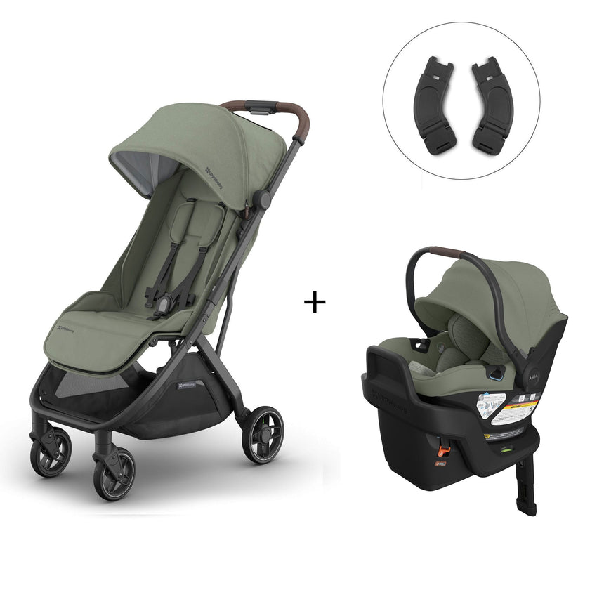 Minu V3 Stroller + Aria V2 Infant Car Seat + Adapters - Evelyn