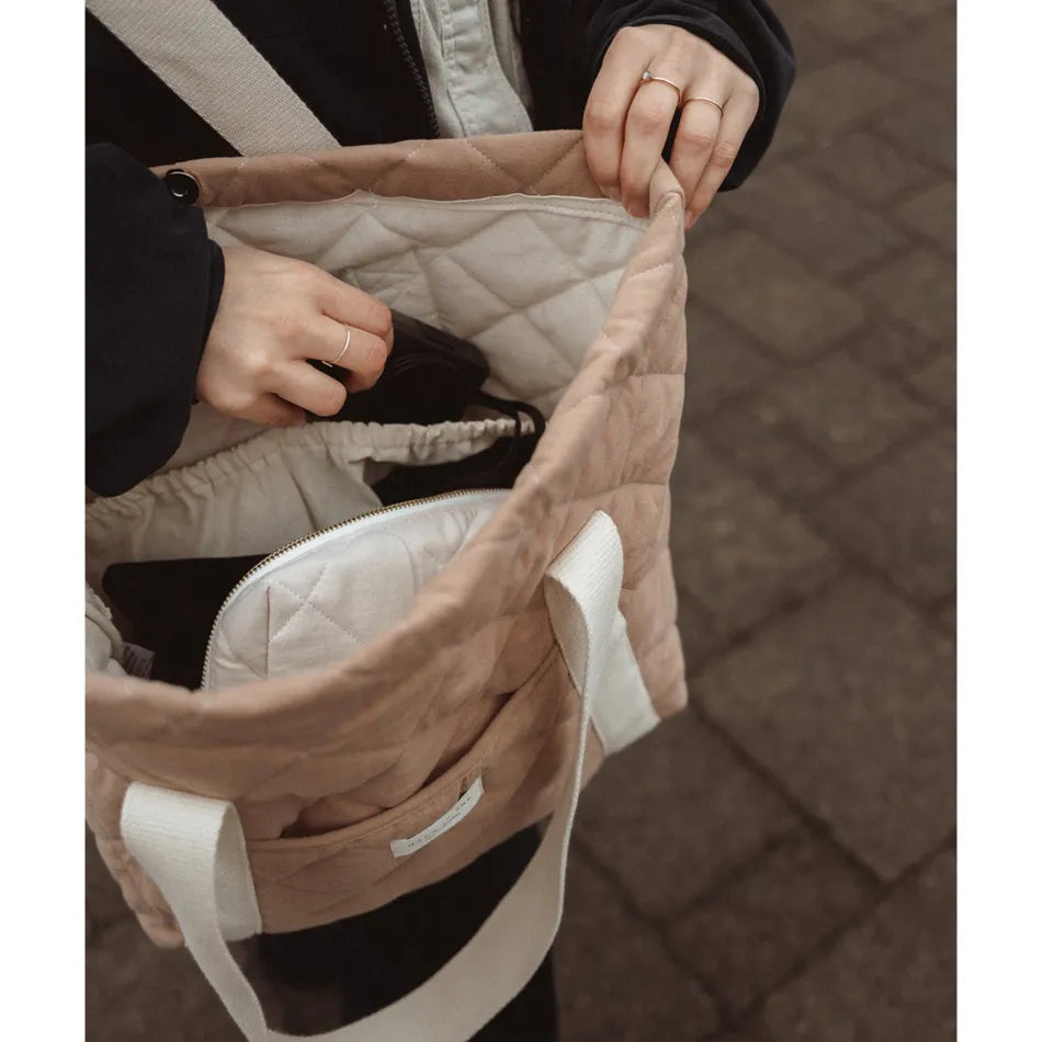 Quilt Tote bag - Tan