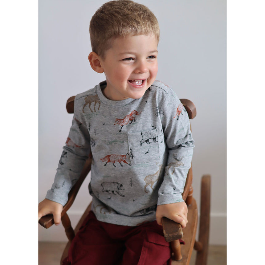 T-Shirt Manches Longues Animaux 2-10ans