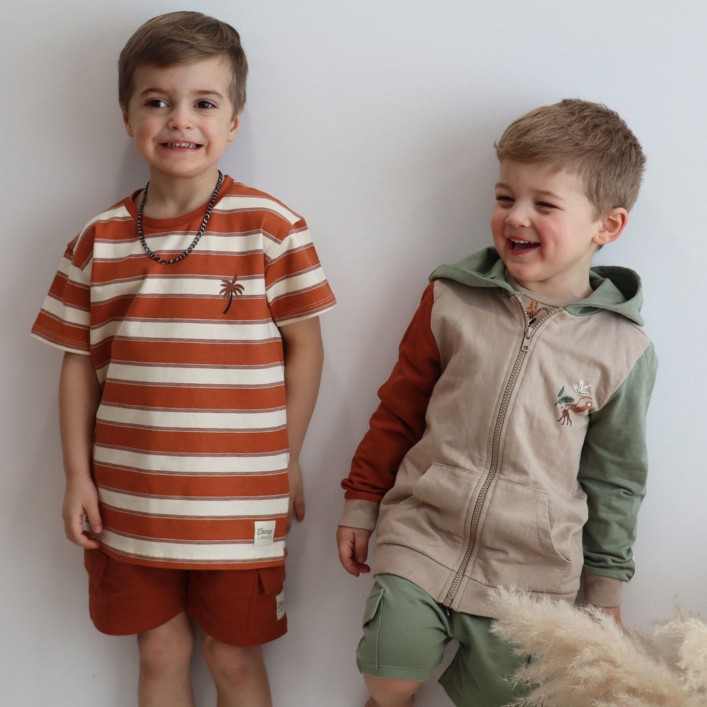 Monkey Zip Hoodie 2-8y