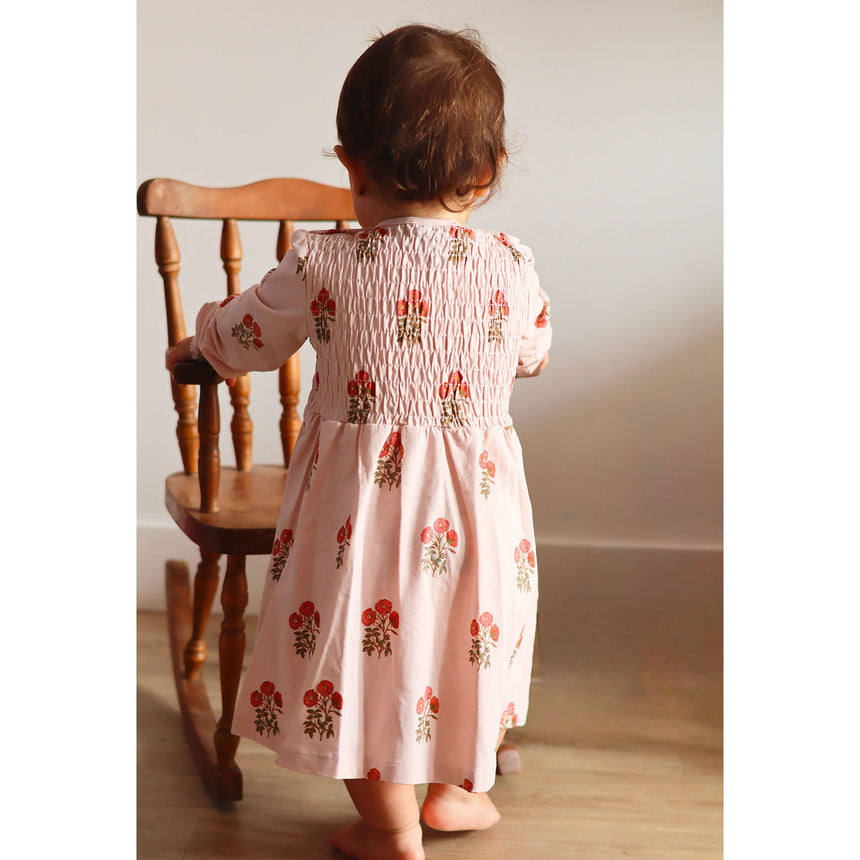 Robe Imprimée Poésie Bouquets 3-24mois