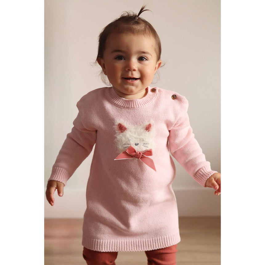 Robe Tricot Poésie Fleurs 3-24mois