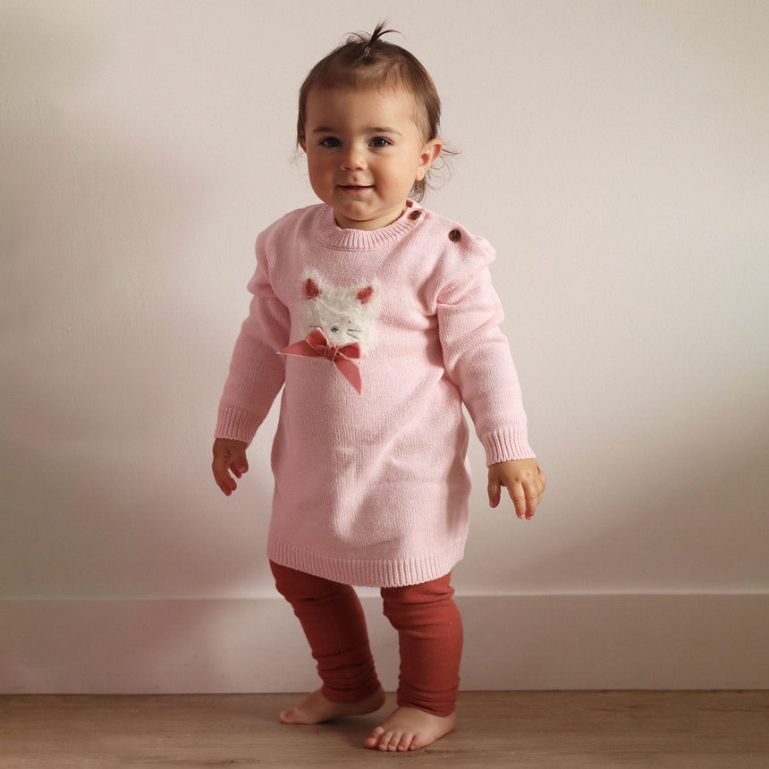 Robe Tricot Poésie Fleurs 3-24mois