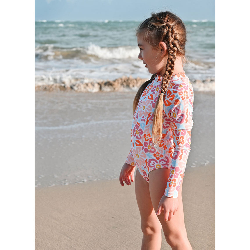 Maillot UV Manches Longues Flower Power 2-14ans