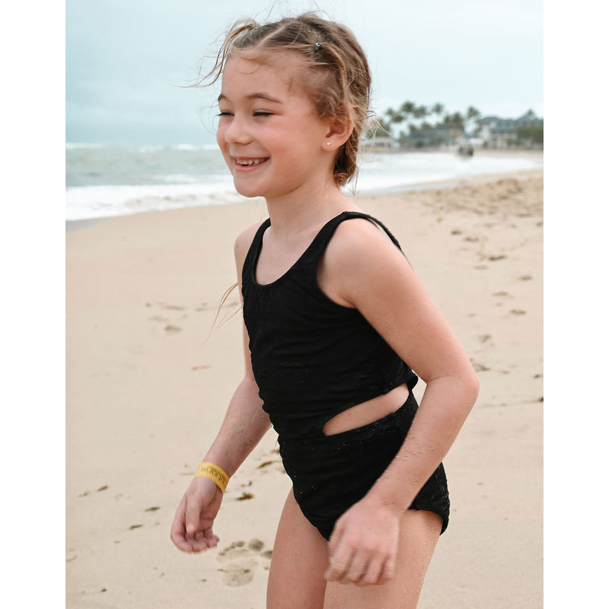Textured Daisies Swimsuit 2-14y