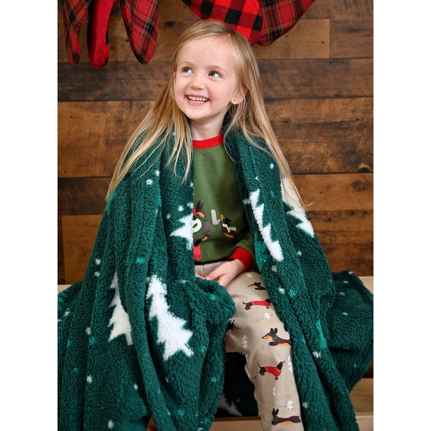 Couverture Peluche Sapin