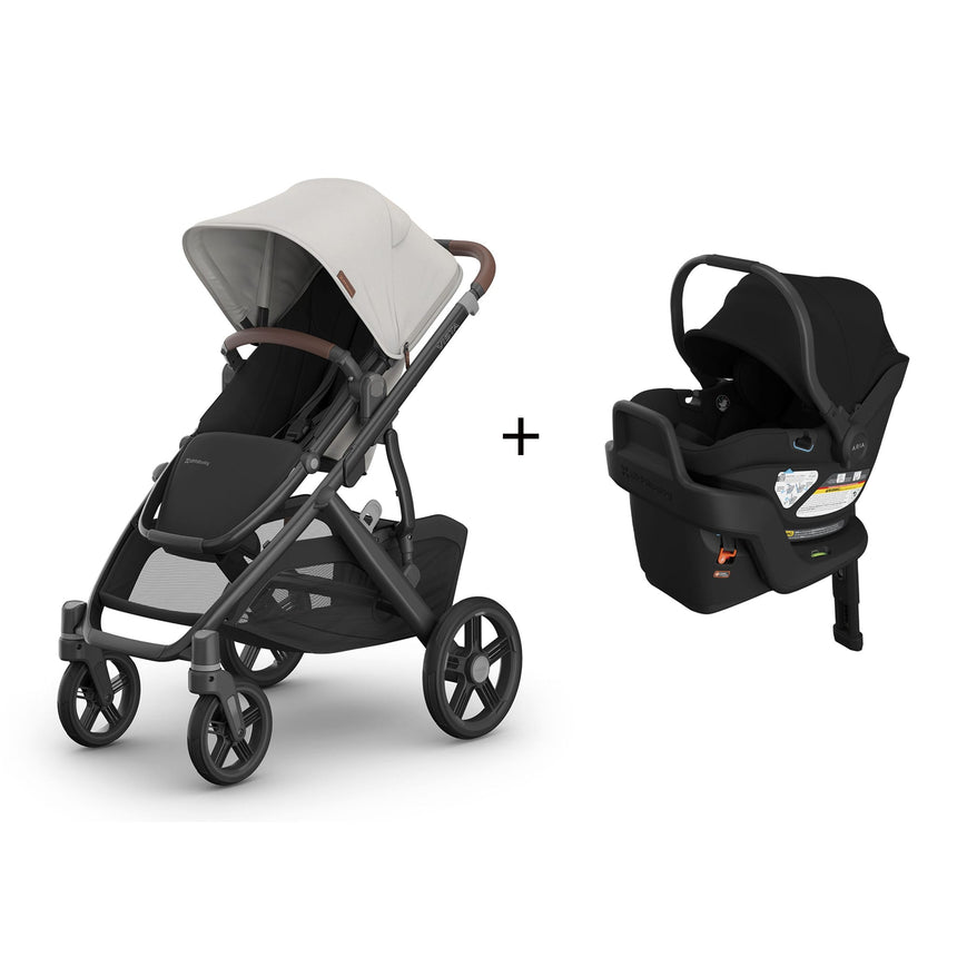 Poussette Vista V3 - Savannah + Siège Auto Aria V2 - James-Systeme De Voyage (607)-UPPAbaby-CLÉMENT