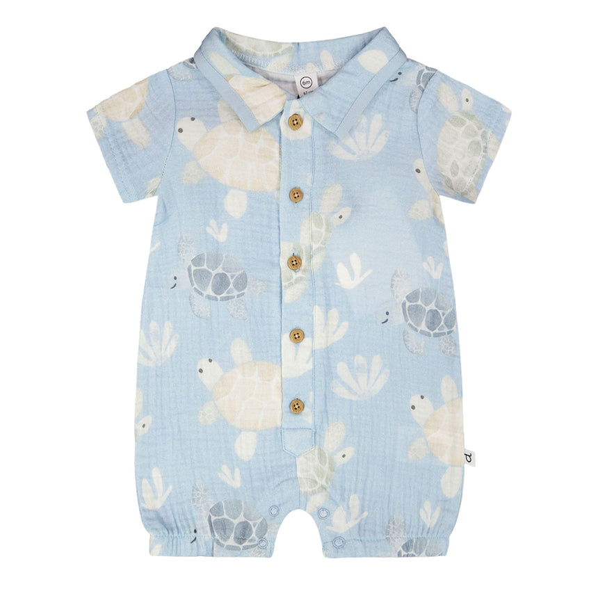 Combinaison Tortue 3-24mois-Deux par Deux-Bleu-3 m-2X2-H30D41-061-CLÉMENT