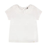T-shirt Blanc Marguerites 3-6ans-Deux par Deux-Blanc-3-2X2-H30I70-100B-CLÉMENT