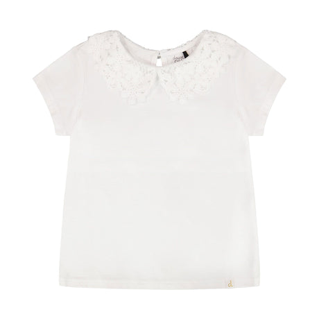 T-shirt Blanc Marguerites 3-6ans-Deux par Deux-Blanc-3-2X2-H30I70-100B-CLÉMENT