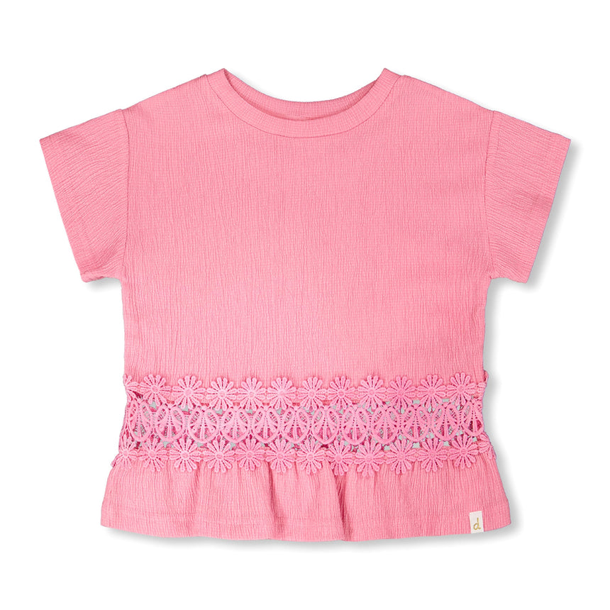 T-shirt Marguerites 3-6ans-Deux par Deux-Rose-3-2X2-H30I71-6240B-CLÉMENT