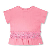 T-shirt Marguerites 7-10ans-Deux par Deux-Rose-7-2X2-H30I71-6240C-CLÉMENT