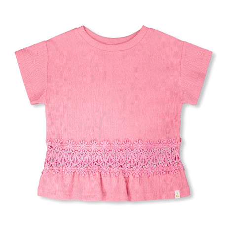 T-shirt Marguerites 7-10ans-Deux par Deux-Rose-7-2X2-H30I71-6240C-CLÉMENT