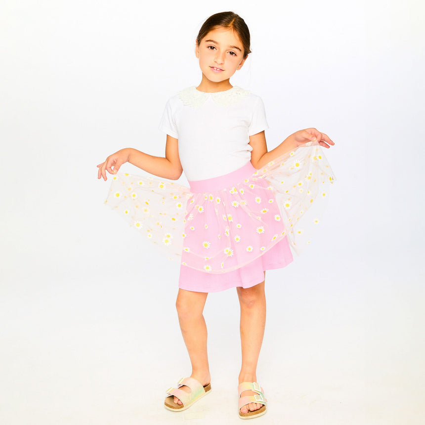 Jupe Marguerites 3-6ans-Deux par Deux-2X2-H30I80-6240B-CLÉMENT