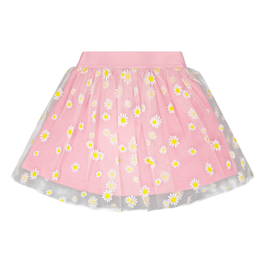Jupe Marguerites 7-10ans-Deux par Deux-Rose-7-2X2-H30I80-6240C-CLÉMENT