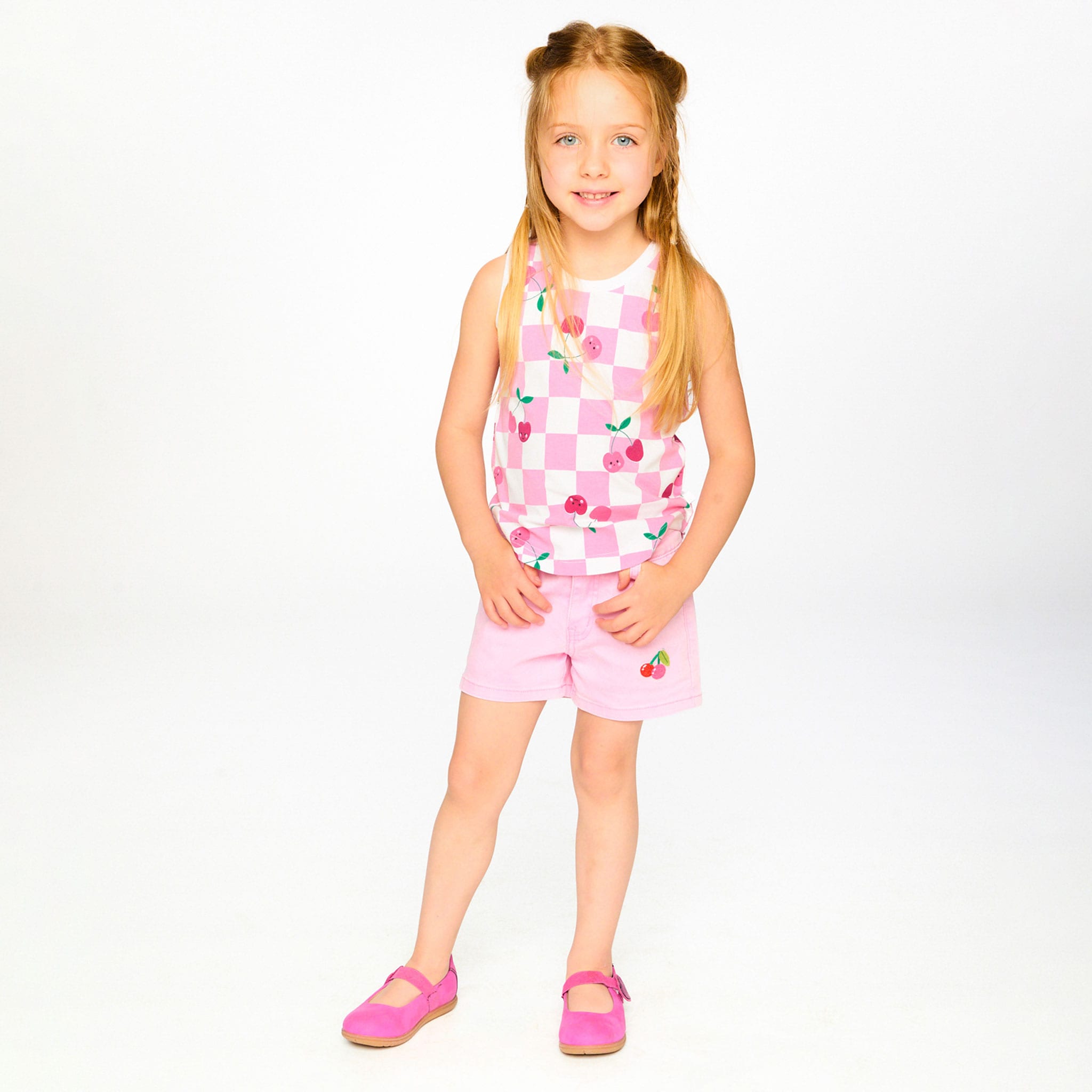 Short Denim Rose Cerise 3-6ans - Deux par Deux – CLÉMENT