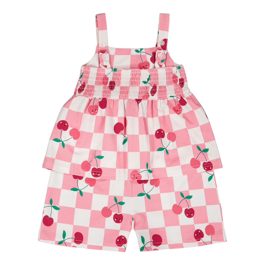 Combinaison Carreaux Cerise 7-10ans-Deux par Deux-2X2-H30L40-140C-CLÉMENT