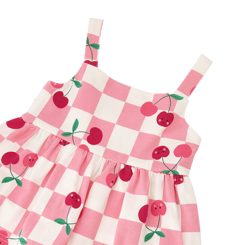 Combinaison Carreaux Cerise 7-10ans-Deux par Deux-2X2-H30L40-140C-CLÉMENT