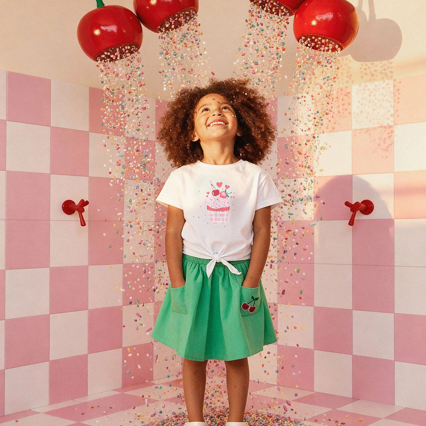 T-shirt Cupcake Cerise 3-6ans-Deux par Deux-2X2-H30L70-100B-CLÉMENT