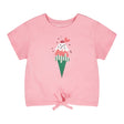 T-shirt Crème Glacé Cerise 3-6ans-Deux par Deux-Rose-3-2X2-H30L70-6050B-CLÉMENT