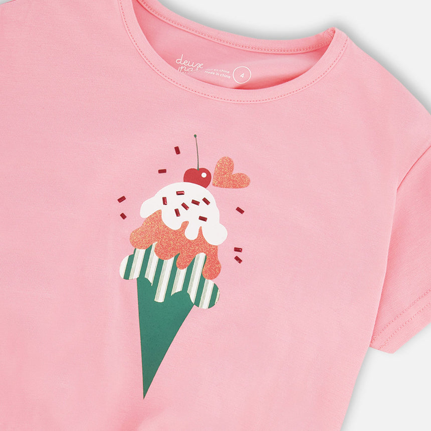 T-shirt Crème Glacé Cerise 3-6ans-Deux par Deux-2X2-H30L70-6050B-CLÉMENT