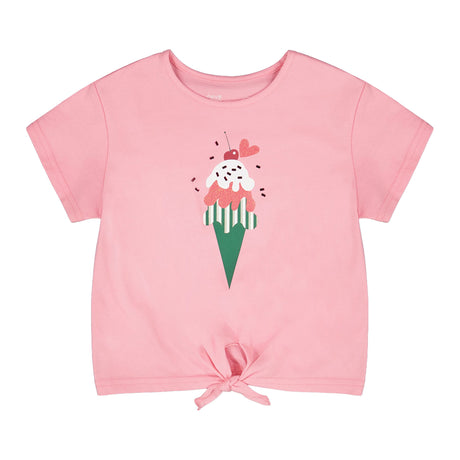 T-shirt Crème Glacé Cerise 7-10ans-Deux par Deux-Rose-7-2X2-H30L70-6050C-CLÉMENT