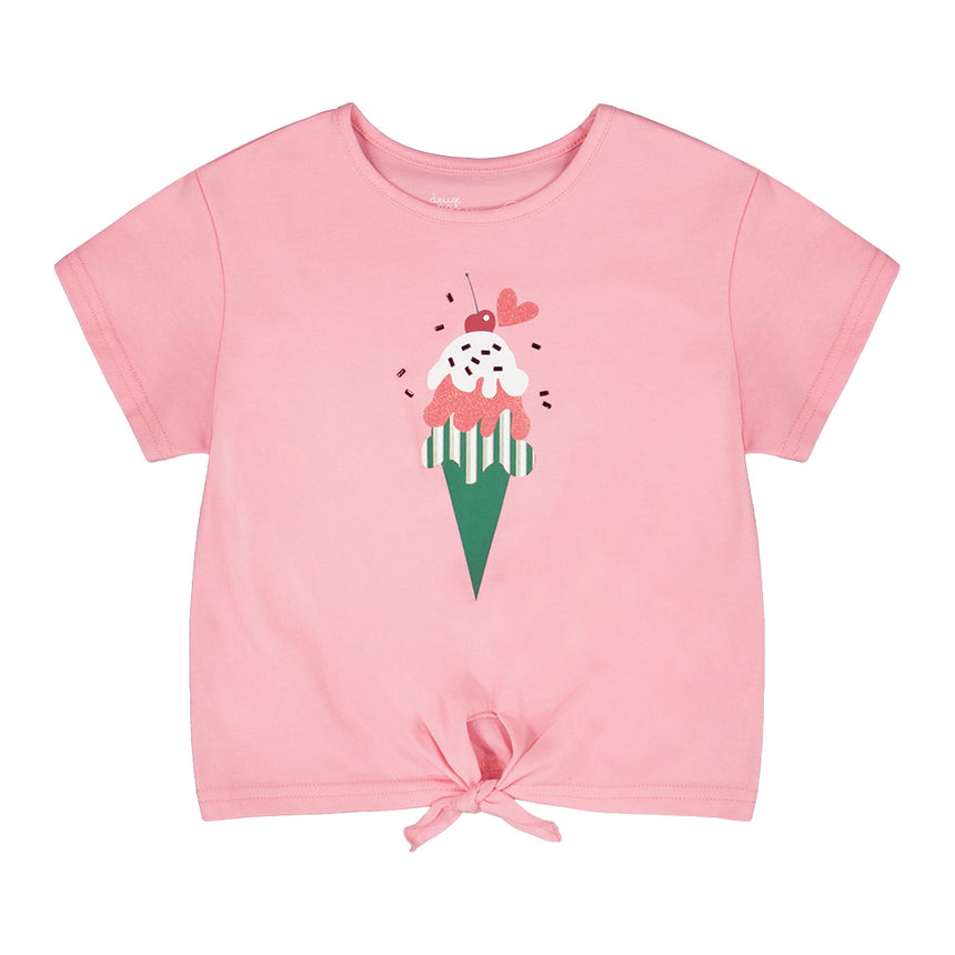 T-shirt Crème Glacé Cerise 7-10ans-Deux par Deux-Rose-7-2X2-H30L70-6050C-CLÉMENT