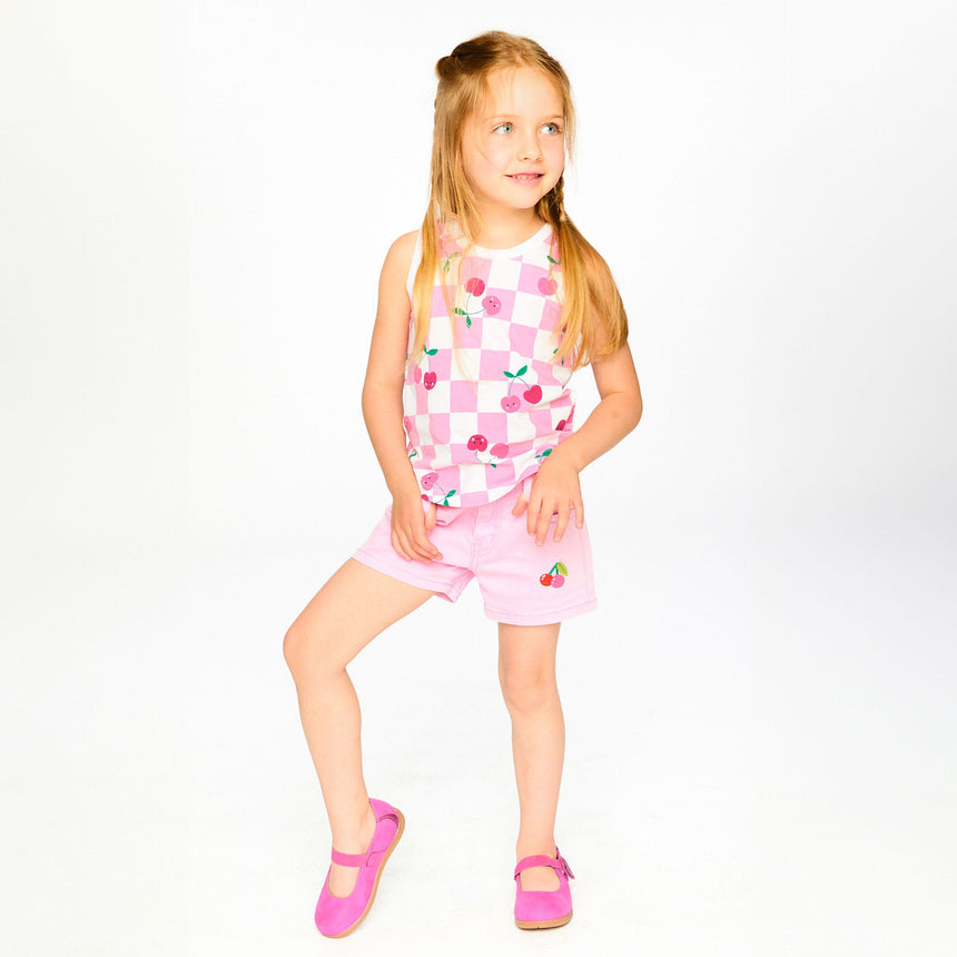 Camisole Carreaux Cerise 7-10ans-Deux par Deux-2X2-H30L72-140C-CLÉMENT