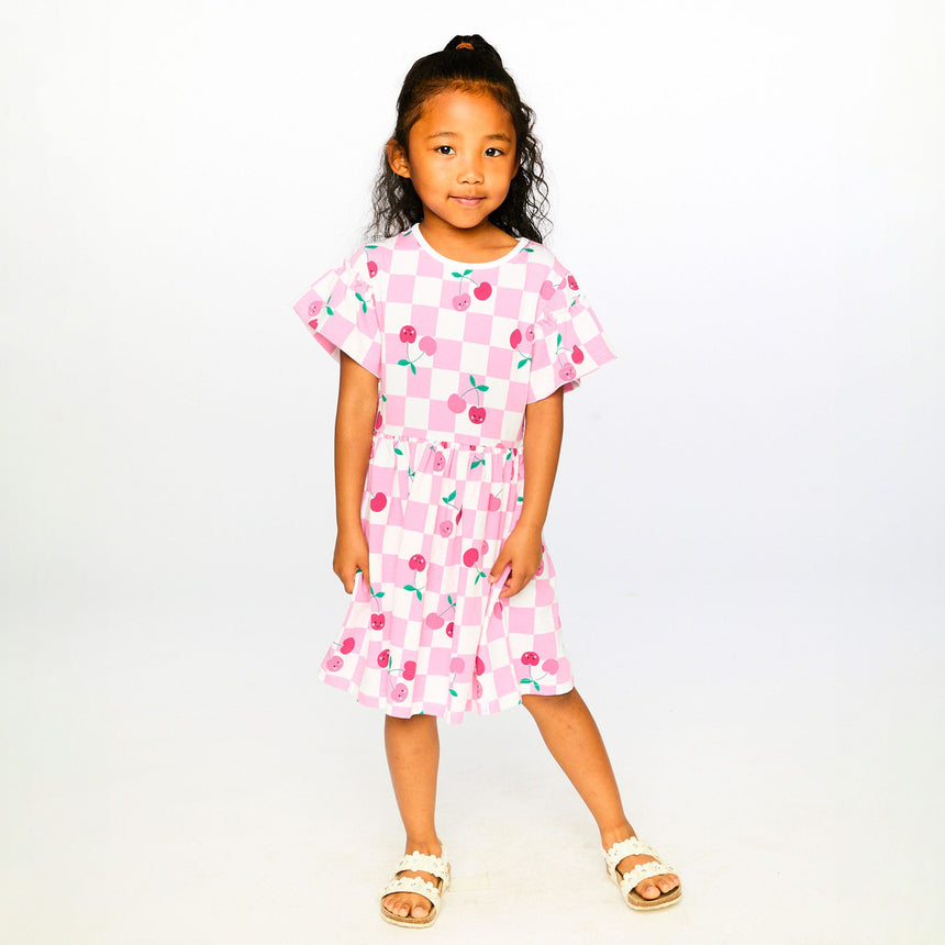 Robe Carreaux Cerise 3-6ans-Deux par Deux-2X2-H30L85-140B-CLÉMENT