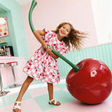 Robe Carreaux Cerise 3-6ans-Deux par Deux-2X2-H30L85-140B-CLÉMENT