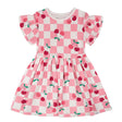 Robe Carreaux Cerise 7-10ans-Deux par Deux-Rose-7-2X2-H30L85-140C-CLÉMENT