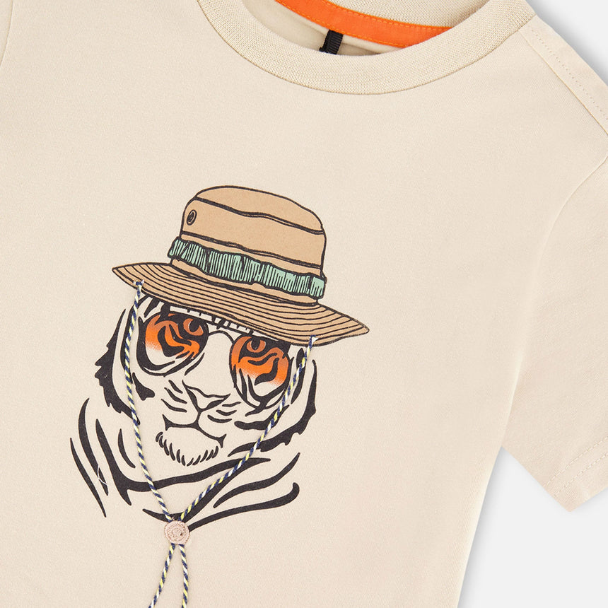 T-shirt Piste Tigre 3-6ans-Deux par Deux-2X2-H30S70-1001-CLÉMENT