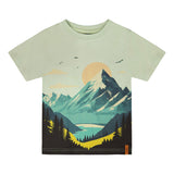 T-shirt Montagne Boys 3-6ans-Deux par Deux-Sauge-3-2X2-H30U76-3002-CLÉMENT